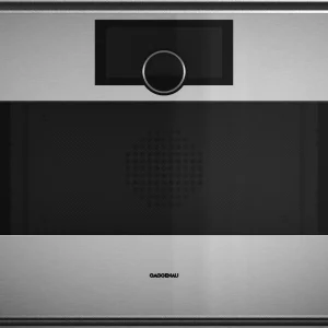 GAGGENAU - Gaggenau serie Expressive, Kombidampovn, 76 x 45 cm, Dørhengsel: Høyre, Edelstål bak røykfarget glass GS480120