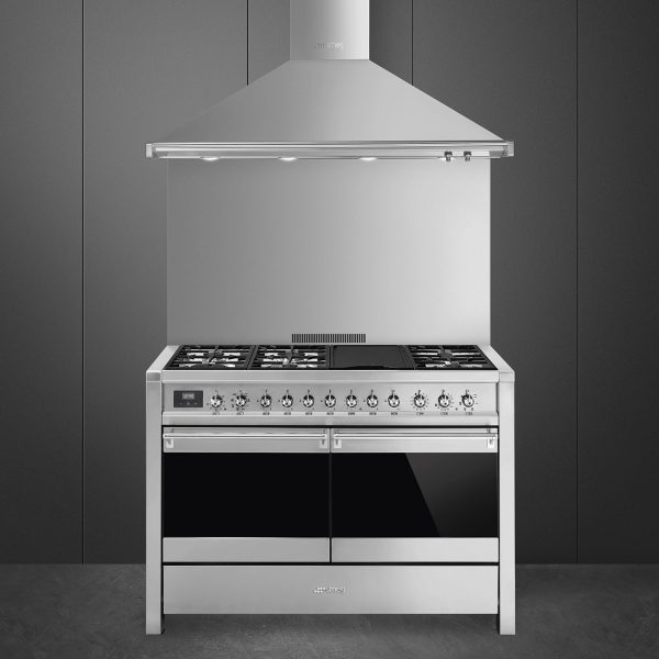 Smeg Gasskomfyr 120x60 cm Rustfritt stål, Classic