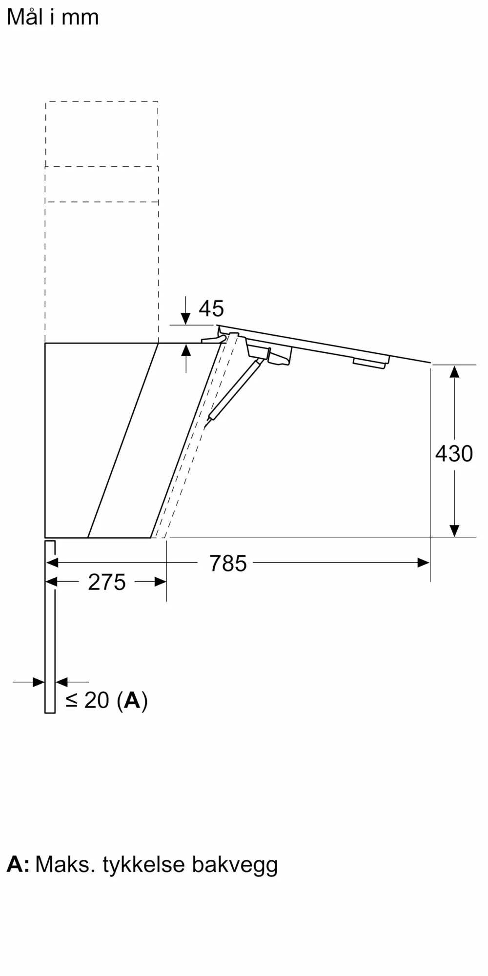 Siemens, iQ500 Veggmontert ventilator 80 cm Klart glass m svart trykk, LC81KAN65 - Bilde 3