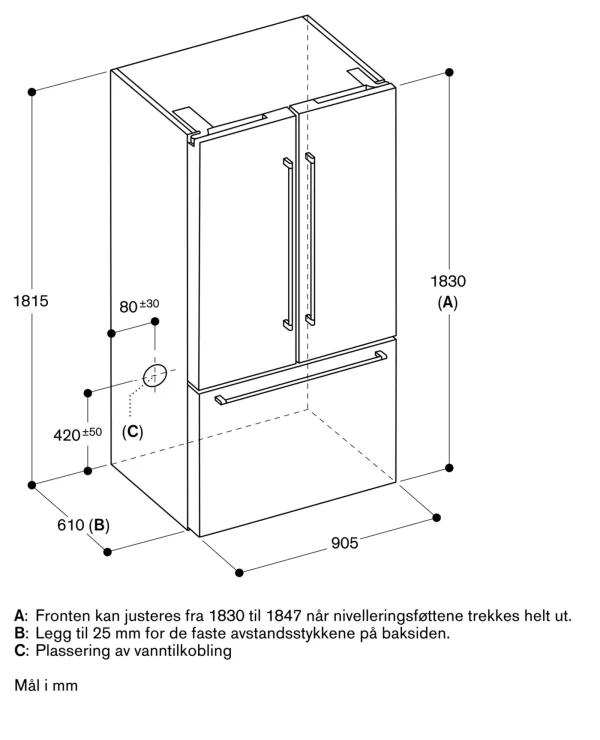 Gaggenau, Serie 200 Frittstående kjøl/frys 183 x 90.5 cm Børstet sort stål med anti-fingeravtrykk, RY295350 - Bilde 9