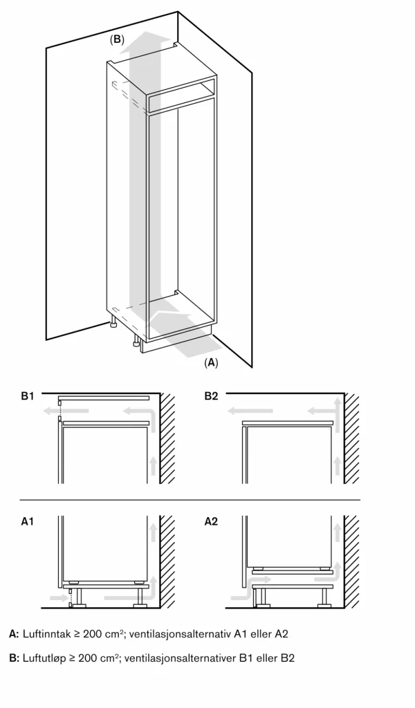 Gaggenau, Serie 200 Integrert kjøleskap med frysedel 177.2 x 55.8 cm Dempet dørstengingssystem/Flathengslet, RT282306 - Bilde 5