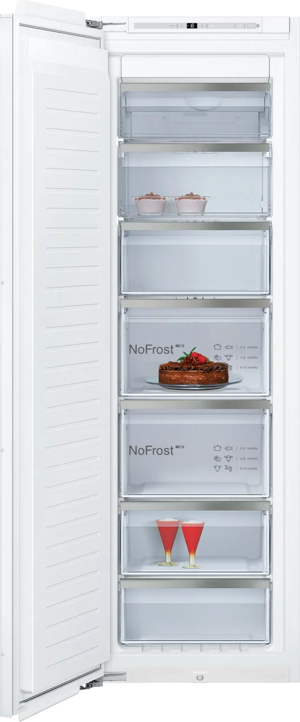 NEFF, N 90 Integrert fryseskap 177.2 x 55.8 cm soft close flathengsel, GI7815NE0