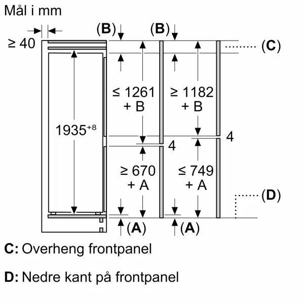 NEFF,N 30 Integrert kombiskap 193.5 x 54.1 cm Glidehengsel, KI7961SE0 - Bilde 11