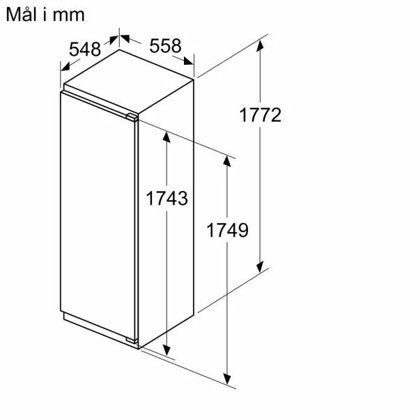NEFF, N 70 Integrert kjøleskap 177.2 x 55.8 cm soft close flathengsel, KI1816DD0 - Bilde 9