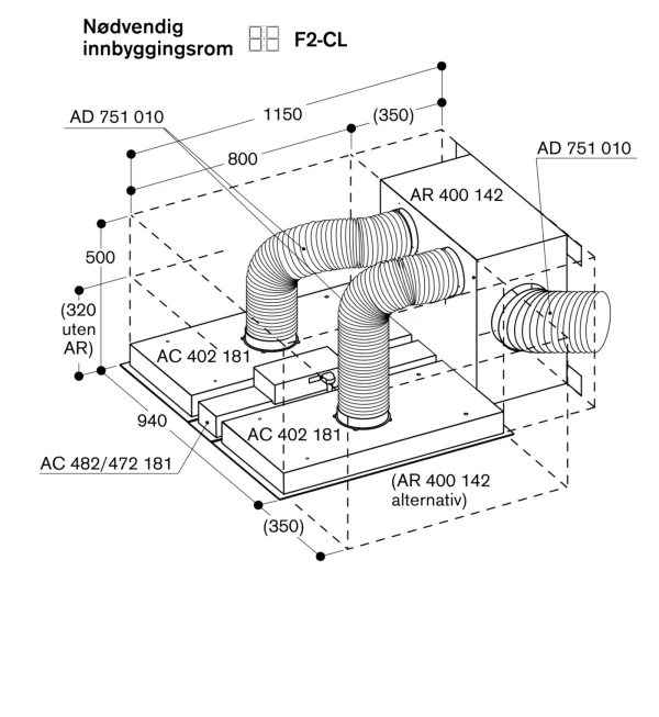 Gaggenau, Serie 400 tilbehør takventilasjon, AC482181 - Bilde 4
