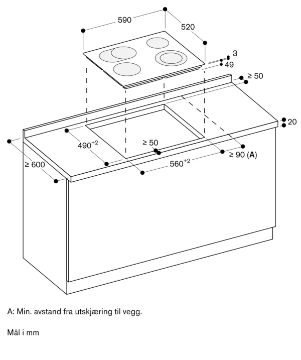 Gaggenau, Serie 200 Glasskeramikktopp 60 cm, CE261114 - Bilde 3