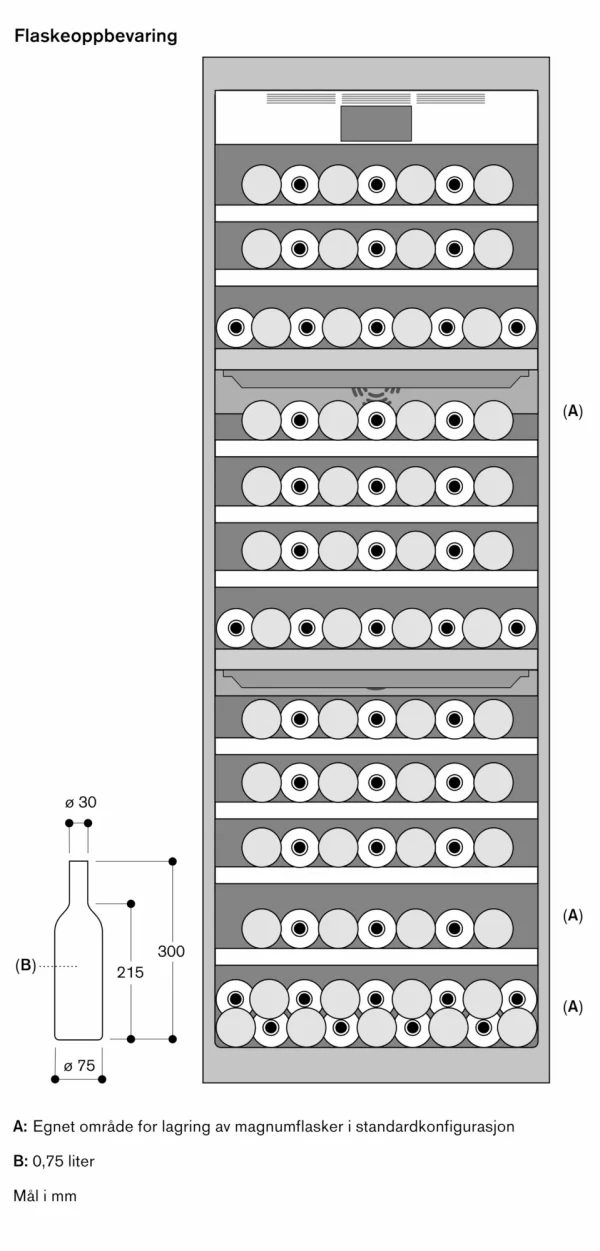 Gaggenau, Serie 400 Vario vinlagrings- og klimaskap 212.5 x 60.3 cm, RW466305 - Bilde 4