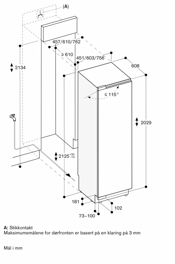 Gaggenau, Serie 400 Vario vinlagrings- og klimaskap 212.5 x 60.3 cm, RW466305 - Bilde 3