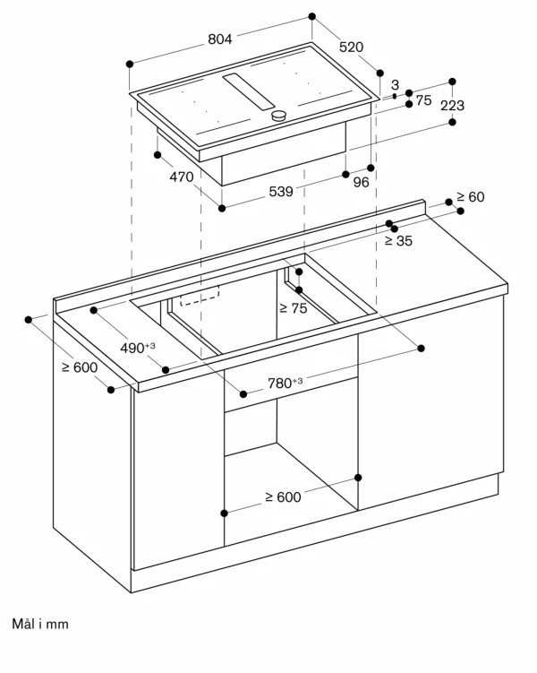 Gaggenau, Serie 200 Fleksinduksjonstopp med integrert ventilasjon 80 cm CV282111, CV282101M, CV282101 - Bilde 3