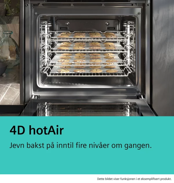 Siemens, iQ700, Innbyggingsovn med mikrobølgefunksjon, 60 x 60 cm, Sort HM736G1B1 - Bilde 4