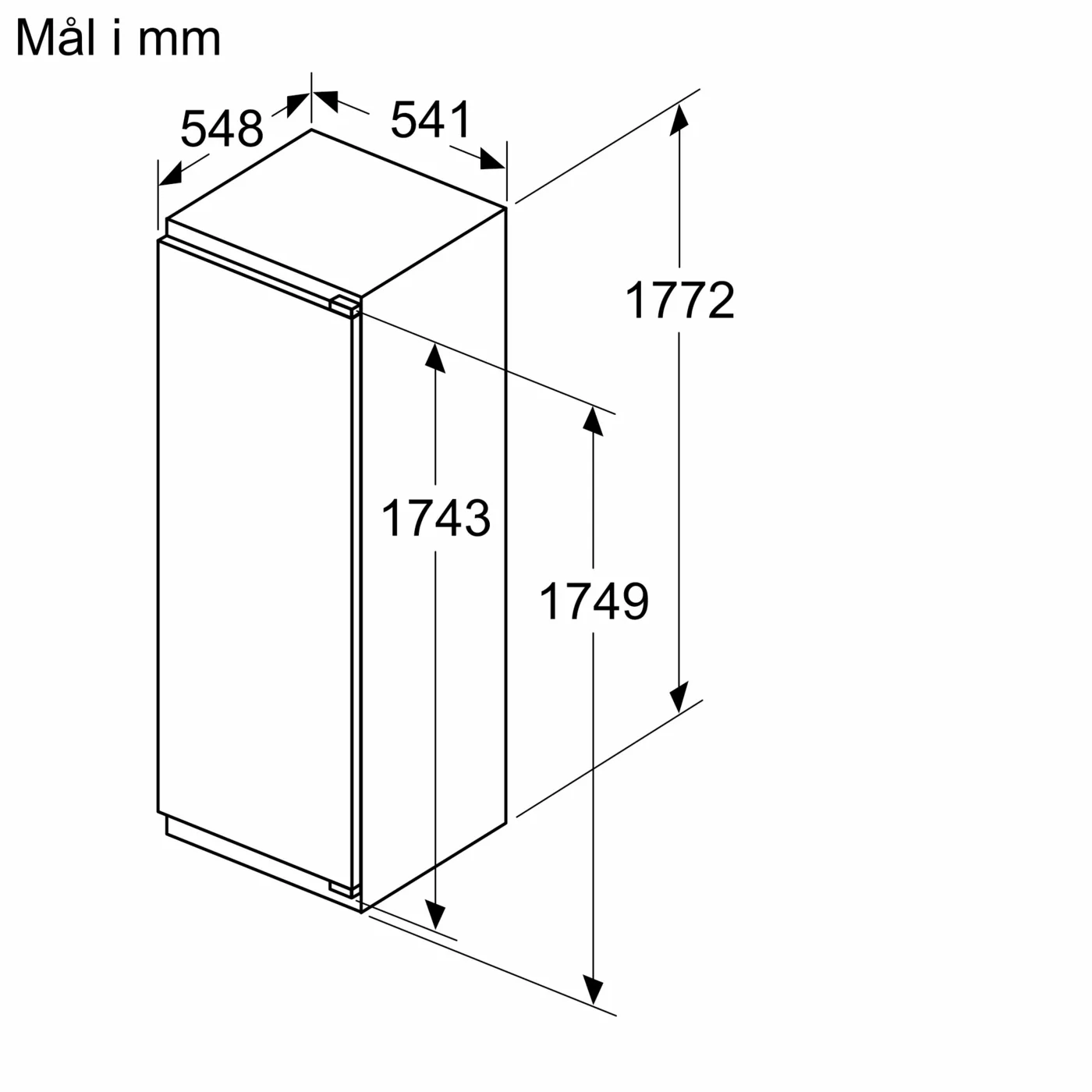Siemens,iQ300 Integrert kjøleskap 177.2 x 54.1 cm flathengsel KI81RVFE0 - Bilde 8