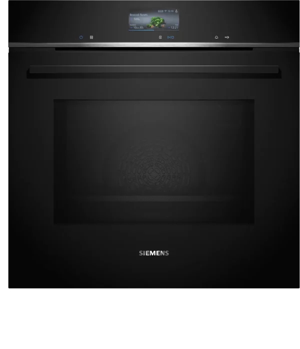 Siemens, iQ700, Innbyggingsovn med mikrobølgefunksjon, 60 x 60 cm, Sort HM736G1B1