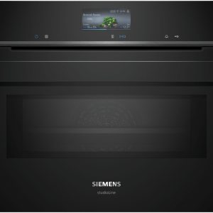 Siemens iQ700, Kompaktovn med mikrobølge, 60 x 45 cm, Sort CM936GCB1